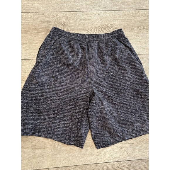 Lululemon Pace Breaker Short Mens Medium 9" Linerless Grey Pattern Gym Running - Picture 1 of 8